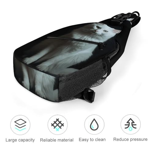 Bolso tipo bandolera blanco para viaje y senderismo miniatura 5