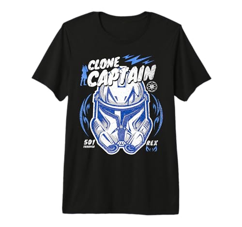 T-shirt Star Wars Clone Captain vêtement coton col rond portrait
