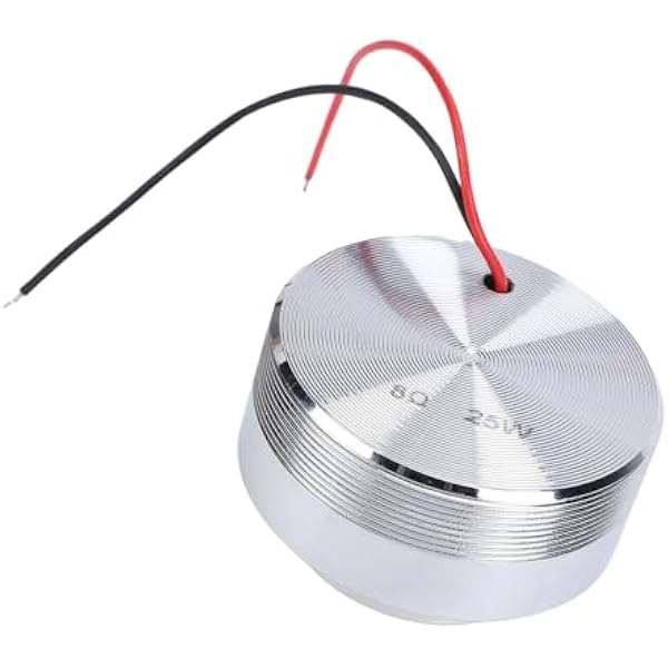 Bewinner Głośnik Rezonansowy ze Stali Nierdzewnej, Pełnozakresowe Wibracje 25 W Dźwięk Przestrzenny 360° Kompaktowy Głośnik Basowy 50 Mm do Komputera Telefon Komórkowy Odtwarzacz MP3