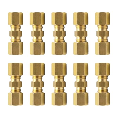 Adunsiaoto 10 Piezas Conector Universal Para Linea De Freno, Conectores Para Latiguillos Freno Juego Racores Con Tuerca De Latón 4,75mm, Universal Conectores Tuerca De Latón Para Latiguillos Freno