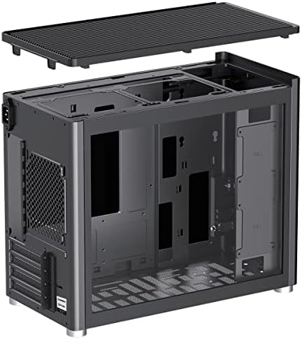 GameMax Spark Gaming Cube, Micro-ATX Modular Gaming PC Case, Dual Tempered Glass Side Panels, USB3.0 - Type C | Black