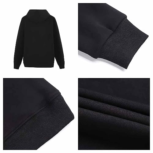 Men Cotton Fleece Hooded Sweatshirt Casual Long Sleeve Hoodies Pullover Fashion Hoodie for Women4