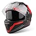 Produktbild VINZ Becket Integralhelm mit Sonnenblende ECE 22.06 | Motorrad Helm Vollvisierhelm Mopedhelm | Motorradhelm Full-Face Helme | In Gr. XS-XXL  Rot