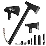 Bushcraft Hatchet - Multi-Tool Camping Hatchet with Firestarter and Saw | Portable Survival Gear | Hiking and Emergency Tools | All-in-One Backpaging Axe for Outdoor Adventures