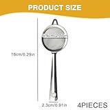 Xdealcozyxc 4 Pcs Matcha Small Sieve Fine Mesh, 5.5 Cm Stainless Steel Mini Tea Strainer Fine Mesh - Image 2