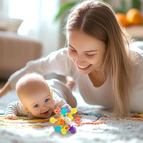 Image of Baby Montessori Sensory for 0-6 6-12 Months, Baby Teether Teething for Babies 0 3 6 9 12 18 Months, Newborn Infant Learning Developmental Gifts for 1 2 Year Old Boys Girls (Multicolor)