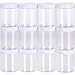 Paquet de 12 Slime Storage Vide en Plastique Clair Bocaux de Faveur avec Conteneurs en Plastique Large Bouche avec Couvercles (10 oz, Blanc)