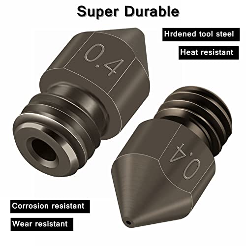 25 Pcs 3D Printer Extruder Nozzles Hardened Steel, Stainless Steel, Brass High Temperature Pointed Wear Resistant Nozzle 0.4 Mm, For Mk8 Compatible With Cr-10, Ender 3/ Ender3 Pro, Prusa I3. #TOP1