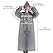Zando Rain Ponchos for Adults Women Clear Rain Jackets Waterproof with Hood Packable Rain Jacket Unisex Disposable Travel Rain Coats for Women Lightweight White 10-12