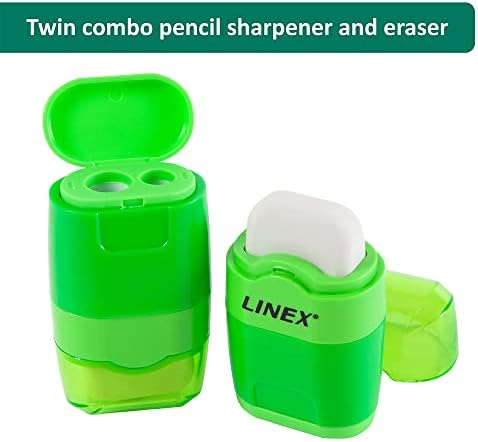 Linex 2 Hole Pencil Sharpener with Eraser