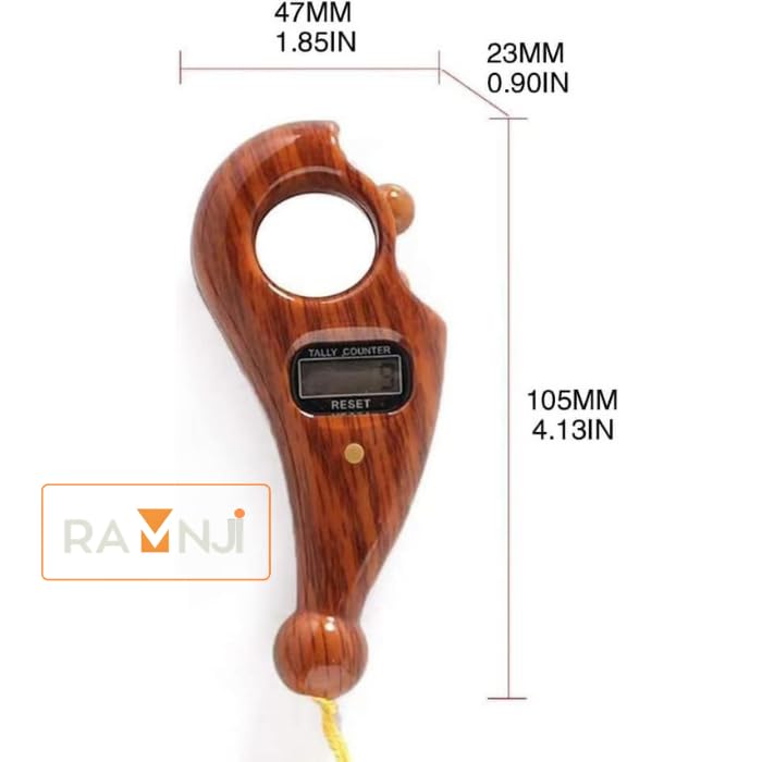Image of Mantra Jaap Mala Digital Counter Tally Counting Machine Finger Portable Hand Mini Ring Tasbih Misbaha -Different Use Naam Mantra Jaap Umpire-Multi-Color (Japa Mala-1)