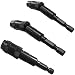 BOKIE Lot de 3 embouts magnétiques à vis 1/4, support de foret magnétique à pivot magnétique, flexible à 20 degrés, noir