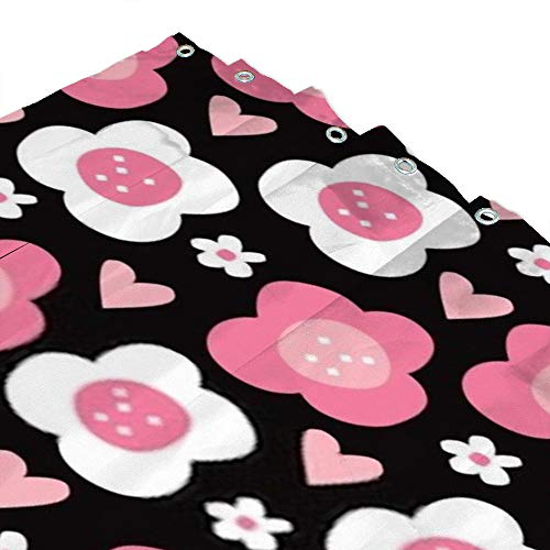 Rideau de douche anti-moisissure lavable en machine fleurs et papillons - 4