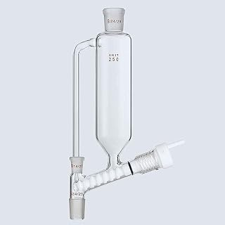 Powder Cylindrical Funnel Separator 250ML Chemical Laboratory Equipment, Chemistry Laboratory Glassware Set Double Powder Funnel Separator