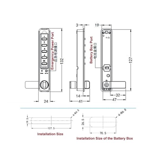 Serrure de sécurité à domicile électronique MS512 i(A1) robuste