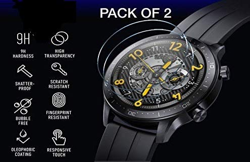 Image of 9H NANO SCREEN PROTECTOR FOR REALME WATCH S WITH INSTALLATION KIT /(PACK OF 2)