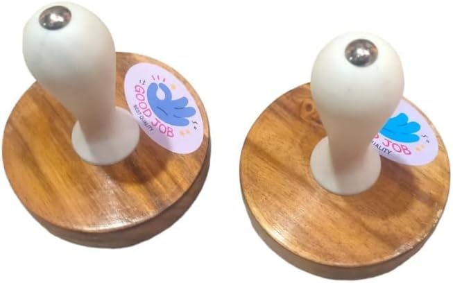 Set Of (2) Tools and Accessories Latest Wooden Hand Masher (Dal/Lassi Ghotni)/Wooden Handmade Non-Stick Potato/Vegetable/Pav Bhaji Masher (Brown) - Wooden Masher