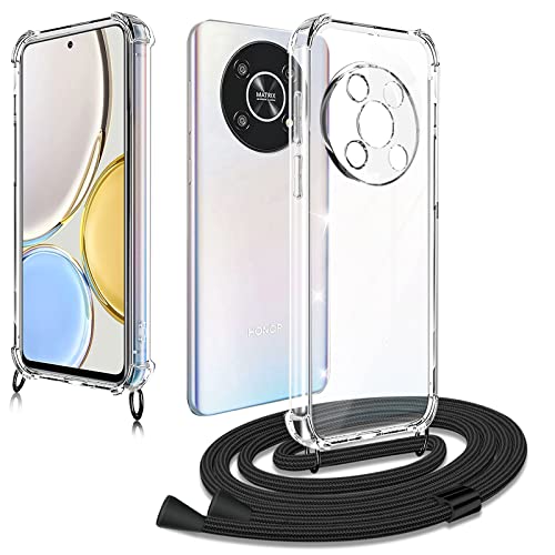XCYYOO Funda con Cuerda para Honor X9/Magic4 Lite Carcasa para con Correa Colgante para Llevar en el Cuello Tapa Colgar Movil Cuello Cordones Ajustables Antigolpes Case para Honor X9/Magic4 Lite Cover