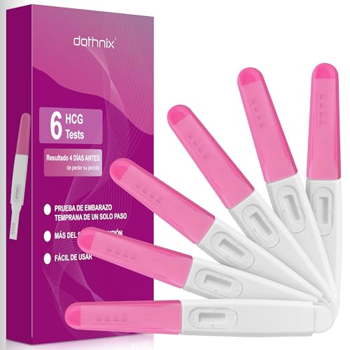 dothnix Test de Embarazo Prueba de Embarazo Resultado Rápido Predictor de hCG de Orina Test Embarazo Alta Sensibilidad Formato Economico (6pc)