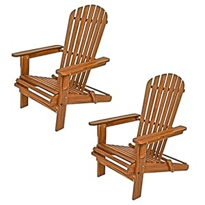 CASARIA Ligstoel Adirondack Acacia Hout Opvouwbare Armsteunen Tuin Patio Veranda Houten Tuinmeubilair Ligstoel Seat