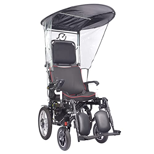Motorcycle Umbrella Mobility Sun ShadeWheelchair Sun and Rain Cover, Folding Umbrella Canopy for Protection and Weather Resistance, Compatible with Most Wheelchairs