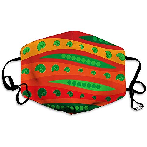 Mascarilla con Correas Ajustables de Medios Tonos africanos