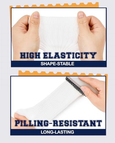 Century Star Kids Slouch Socks Girls Toddler School Uniform Knee High Sock Long Crew Boot Socks Solid4