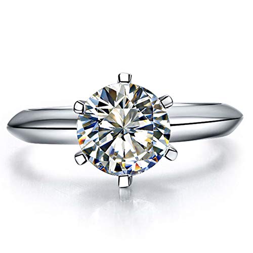 Jewelry 925 Sterling Silver Rings for Women 2ct Simulated Halo Diamond Anniversary Engagement Rings2