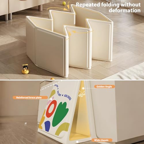 Faltbare Badewanne für Kinder - Tragbare Badewanne Platzsparende Klappbar Babywanne Große Kleinkindbadewanne mit Ablassventil Tragbares Duschbecken Faltbares Planschbecken für Dusche oder Garten Beige