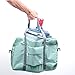 FUNFEL Foldable Travel Duffel Bag Tote Carry on Luggage Sports Water Resistant Nylon(Ⅲ-Mint Green)
