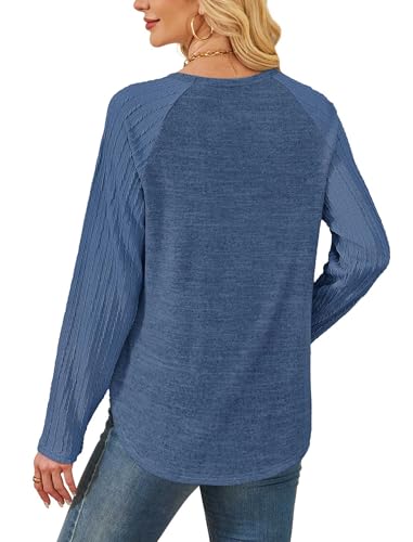 Image of SAMPEEL Sweatshirt for Women Long Sleeve Shirts Crewneck Sweaters Fall Fashion Outfits 2025 Trendy Tunic Tops Plus Size