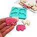 Natucraft Frosted Animal Cookie 4 Cavity Silicone Mold - Wax Melt, Soap, Resin, Clay, Concrete - NC034