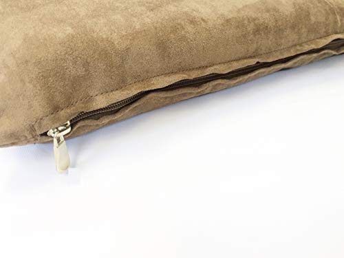 eConsumersUSA Luxurious Comfort Pet Dog Bed External Cover for Small and Large Dogs - Cover ONLY (36"x29" (34"x27"x3"), Suede - Brown)