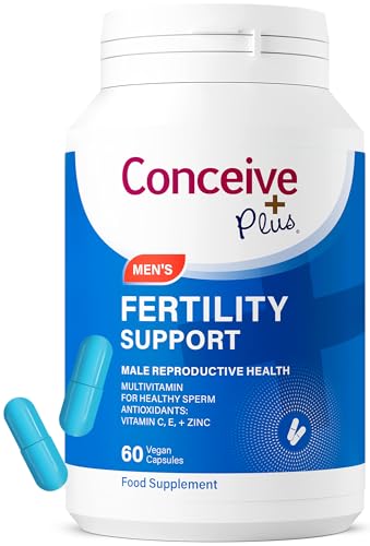 CONCEIVE PLUS Male Fertility Supplements - Boost Sperm Count Motility & Libido - Maca Root Folic Acid L-Arginine Zinc & Magnesium - Multivitamin for Mens Health & Fertility Support 60 Caps