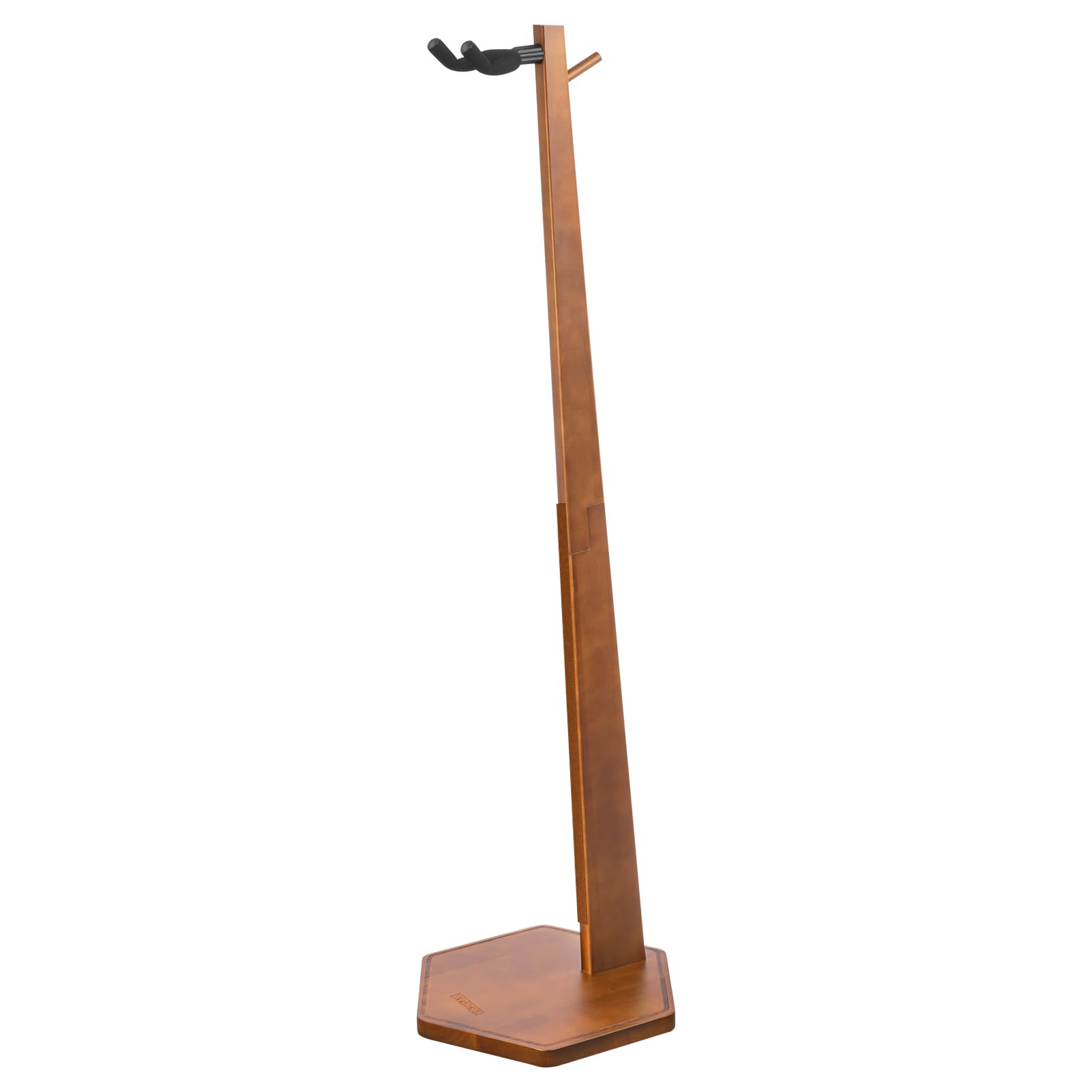 STRICH Support pour guitare acoustique et électrique, hauteur 103 cm (40.5" ), en bois de noyer, avec crochet de suspension, pour la maison ou le studio (FH1, présentoir pour guitare)