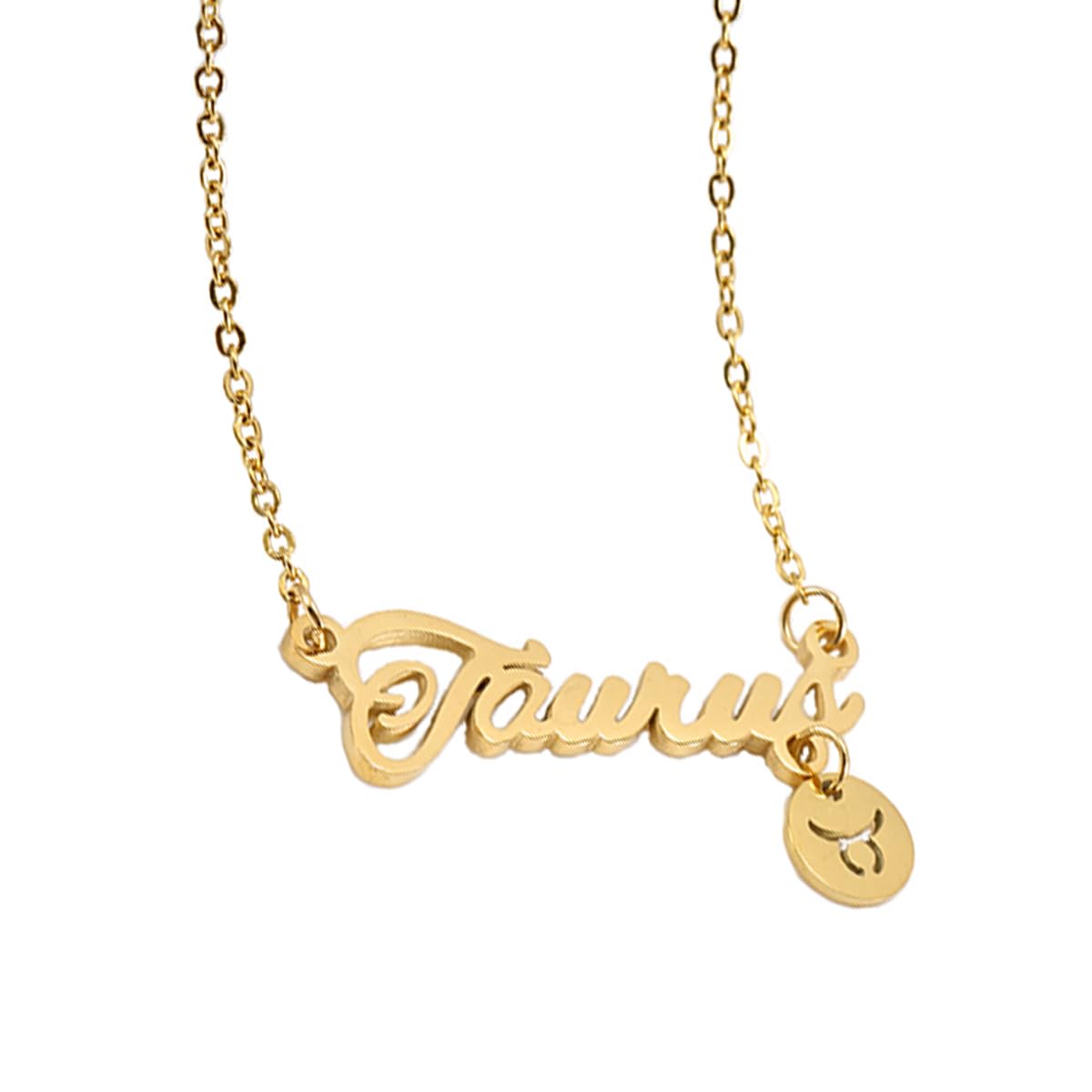 Zodiac Constellation Horoscope Pendant Necklaces Gold Plated Astrology Necklaces for Women Best Gift for birthday Jewelry New Year Mother’s day