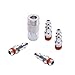 WYNNsky Air Coupler and Plug Kit, 1/4" NPT Air Fittings - 5 Piece Industrial Type Quick Connect with Storage Case