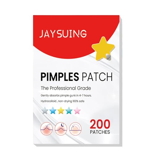 Pimple Patches for Face,Cute Star Spot Stickers Hydrocolloid Acne Patches,with Tea Tree, Salicylic Acid & Cica Oil Colorful Stickers 200 Count