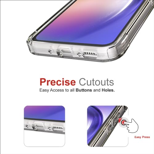 Image of Thermoplastic Polyurethane Slim Case For Samsung Galaxy A54,[Anti-Yellowing Technology] [Military Grade Drop Protection] Shockproof Hybrid Phone Case For Samsung Galaxy A54 5G-Crystal Clear