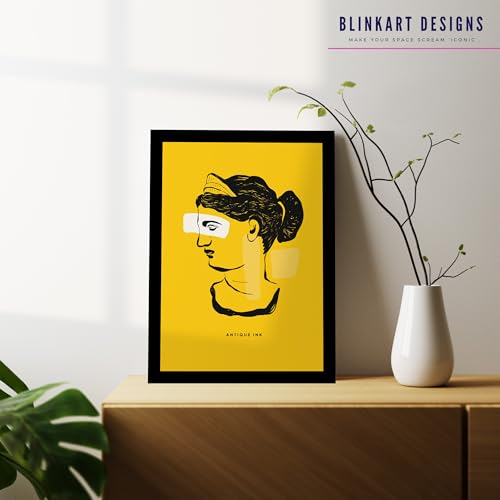 Image of BLINKART Trendy Abstract Wall Art Painting Print Design | Aesthetic Wall Decor Photo Artwork Frame Decoration Hanging For Home Bedroom Living Room Office Wall Decor | T042 | 13x10 Inches