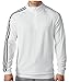adidas Golf Men's 3 Stripes 1/4 Zip Layering Top, White/Black, Medium