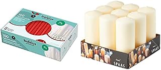BOLSIUS P961 tapered Red 10inch Candles 240mm x 9,4'' x 0,9''. Colour: Red