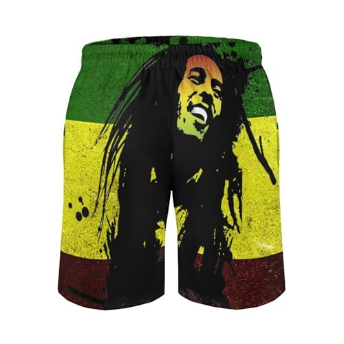 Rasta Reggae Mens Swim Trunks Beach Shorts Quick Dry Bathing Suits And Mesh Lining 5
