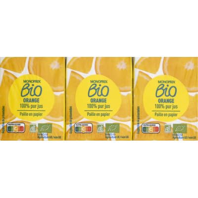 Monoprix Bio 100% Jus d'Orange 6x20cl