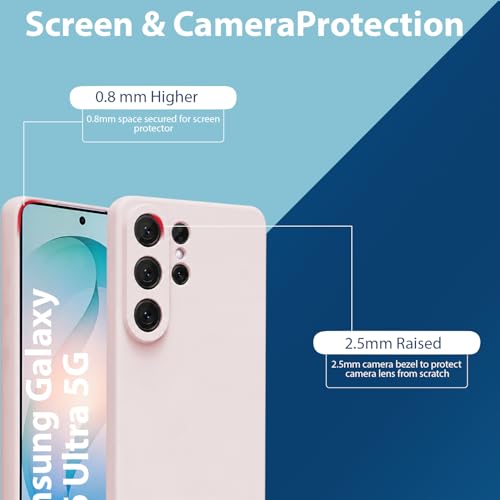 Image of LIRAMARK Liquid Silicone Soft Back Cover Case for Samsung Galaxy S26 Ultra 5G| Soft Micro-Fibre Lining Inside | Camera Protection Bump (Pink)