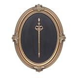 Esvinte Vintage Wall Sculpture Antique Decoration Pediment Hallway Art Statue for Living Room Office Bedroom Gallery,Handmade Gift Aesthetic Design Royal Scheme (Black & Bronze Scepter)