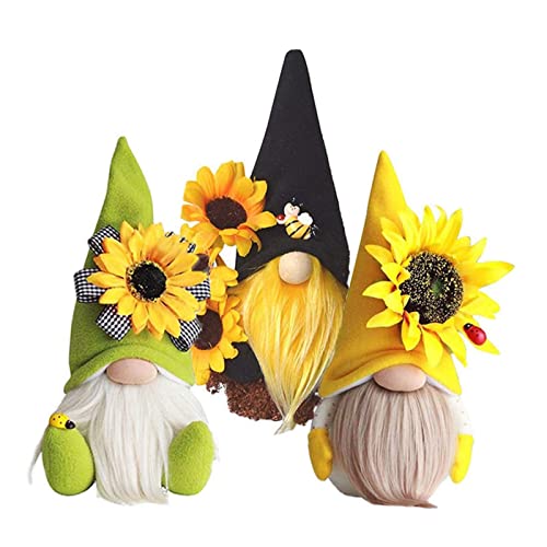 HYTYJJ Gnome Plush Decorations for Home, Spring Summer Sunflower Gnome...