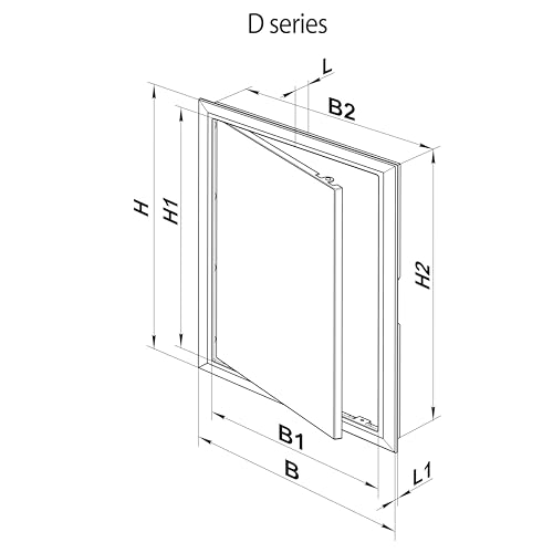 EVECS Revisionsklappe mit Griff, Revisionstür, Zugangstür 40 x 50 cm, weiß