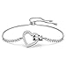 Price comparison product image Swarovski Lovely Adjustable Bracelet, White Pavé Crystals, Rhodium Plated from the Lovely Collection