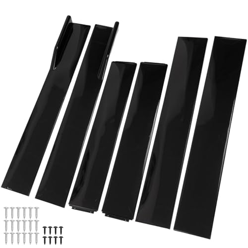 Faldas laterales universales de coche de 2.2m negro brillante con divisor ajustable